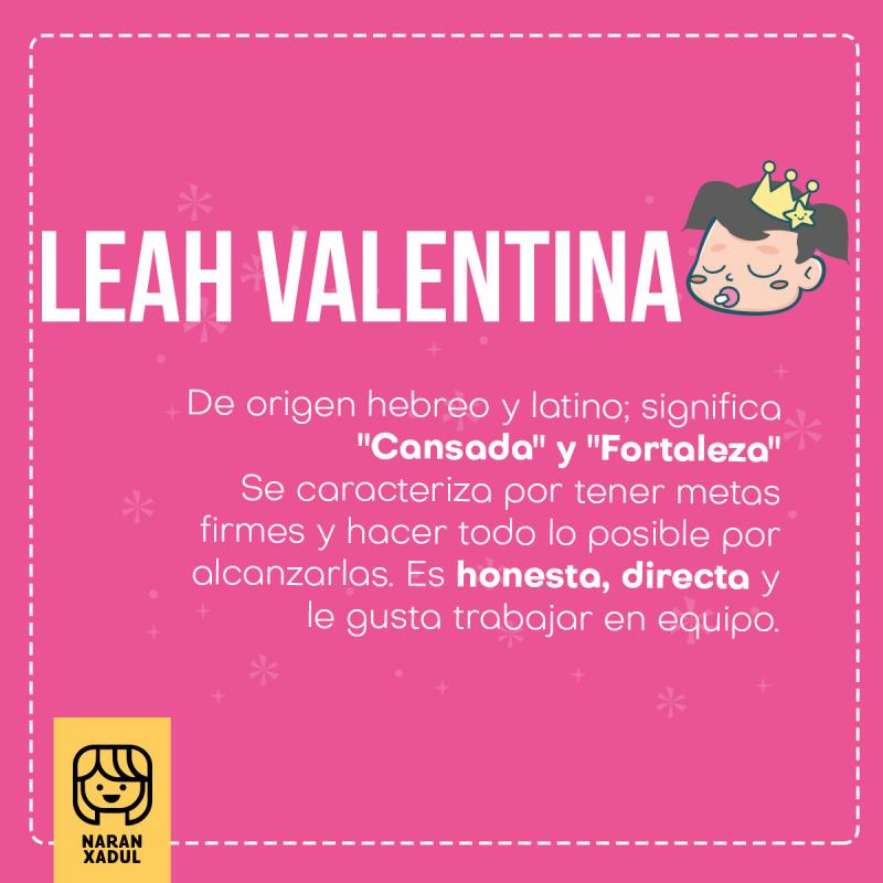 Significado del nombre Leah Valentina